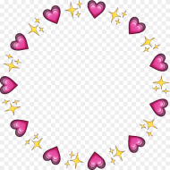 Circle Frame Circleframe Hearts Sparkles Emojis Icon Transparent
