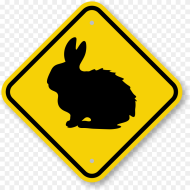 Rabbit Graphic Crossing Sign Cows Symbol Hd Png