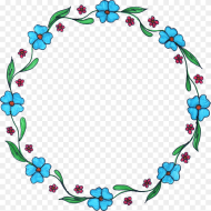 Flower Clip Art Round Frame  Hd