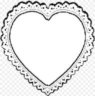 Heart Shape Borders Clipart Black and White Lace