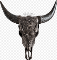 Carved Bull Skull Hd Png Download
