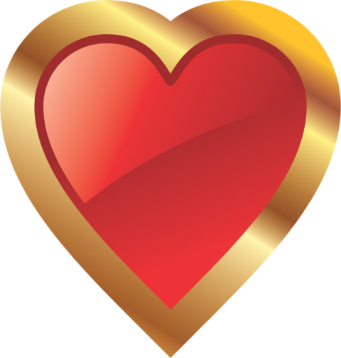 corazon png gold
