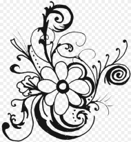 Clip Art of Flowers Black and White Flowers