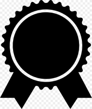 Award Badge of Circular Shape With Ribbon Tails