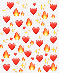 Emoji Fire Png Hearts Emoji Background Png Transparent