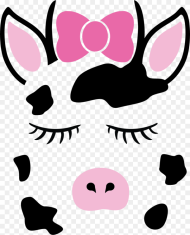 Cute Animal Face Vinyl Decals Cute Cow Png