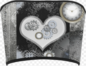 Steampunk Heart Clocks and Gears Bandeau Top Heart