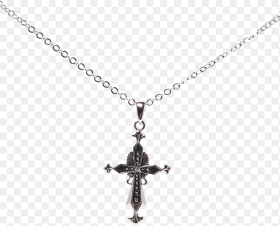 Ornate Medieval Cross Necklace Necklace Png HD