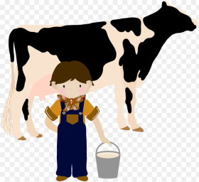 Cow Png Clipart Dairy Cow Milking Cartoon Transparent