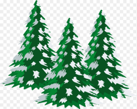 Snowy Tree Png Christmas Pine Trees Clipart Transparent