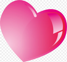 Bright Pink Heart Pink Heart Clipart Png Transparent