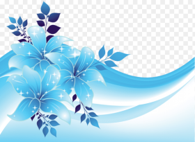 Transparent Flowers Paper Background Textured Background Blue Flower