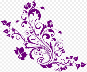 Purple Flower Border Clip Art Flower Pattern Design