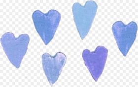 Blue Heart Hearts Doodle Paint Aesthetic Cute Transparent