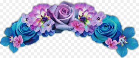 Purple Blue Flowercrown Flowers Flower Freetoedit Png HD