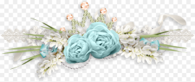 Floral Flowers Decoration Ornament Romance March Wedding Blue