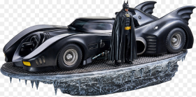 Iron Studios Batman Batmobile Hd Png Download