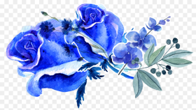 Interesting Quinceanera Nature Royal Blue Flowers Png