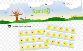 Spring Display Banner and Borders Tree Hd Png