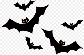 Bats Flying Flight Halloween Black Birds Mammals Transparent