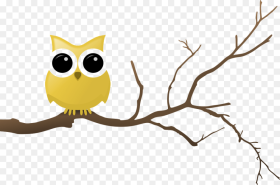 Yellow Owl Owls in Tree Clip Library Huge