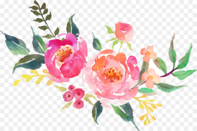 Background Watercolor Flowers Hd Png