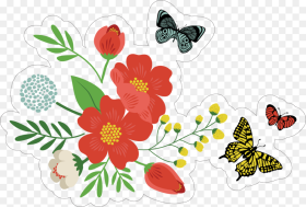 Clipart Flowers and Butterflies Flower and Butterfly