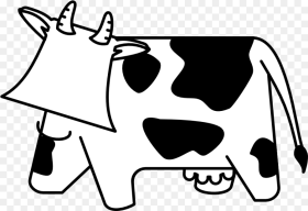 Cow Black White Line Art Hunky Dory Svg