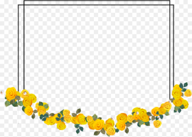 Yellow Flowers Frame Freetoedit Yellow Flowers Frame Png