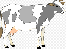 Free Christmas Cow Clipart Cartoon Cow Transparent Background