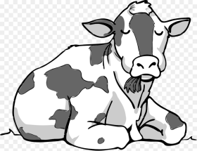 Cow Sitting Down Clipart Hd Png Download