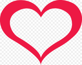 Red Outline Heart Png Image Outline of A