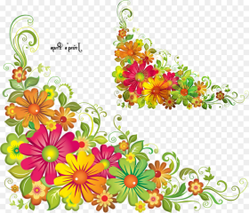 Mexican Flower Clipart Flower Borders Png Clipart