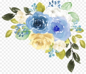 Blue Watercolor Flower Png Watercolor Flowers Blue Png