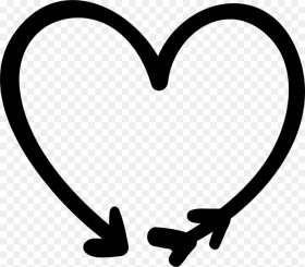 Arrow and Heart Doodle Heart Doodle Hd Png