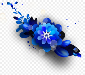 Background Blue Flower Png