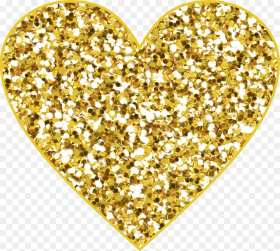 Glitter Heart Hearts Gold Heart Hd Png Download