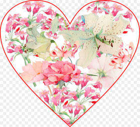 Ftestickers Floral Heart Floral Heart Clipart Hd Png