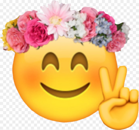 Emoji With Flower Crown Png  Flower Crown