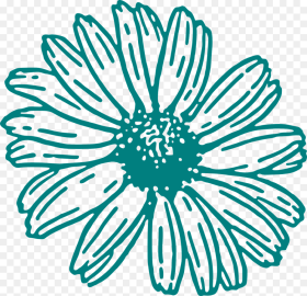 White Outline Flower Clipart Hd Png
