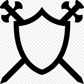 Transparent Sword Cross Png Shield With  Swords