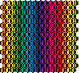 Playing Around With Hexagons and Color Gradient Circle
