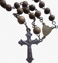 S Wood Bead With Christian Cross Png HD