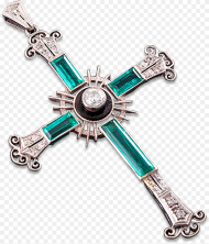 Untreated Colombian Emerald Cross Pendant Emerald Cross Pendant