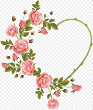 Rose Decorated Heart Frame Heart Frame With Flowers