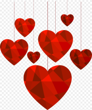Hanging Hearts Transparent Clip Art Image Hd Png