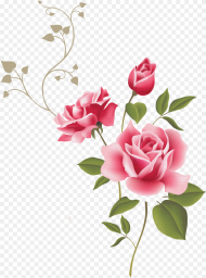 Transparent Rose Outline Png Clip Art Borders Flowers