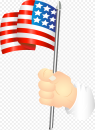 Hand With Us Flag Png Clipart Png