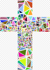 Transparent Catholic Cross Png Stained Glass Cross Clipart