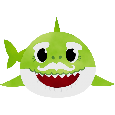 daddy baby shark png green